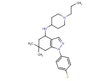 1-(4-fluorophenyl)-6,6-dimethyl-N-(1-propyl-4-piperidinyl)-4,5,6,7-tetrahydro-1H-indazol-4-amine
