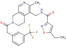 5-ethyl-N-[(3-methyl-7-{[3-(trifluoromethyl)phenyl]acetyl}-5,6,7,8-tetrahydro-2,7-naphthyridin-4-yl)methyl]-3-isoxazolecarboxamide