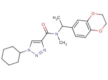 1-cyclohexyl-N-[1-(2,3-dihydro-1,4-benzodioxin-6-yl)ethyl]-N-methyl-1H-1,2,3-triazole-4-carboxamide