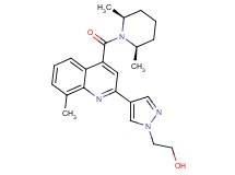 2-[4-(4-{[(2R*,6S*)-2,6-dimethylpiperidin-1-yl]carbonyl}-8-methylquinolin-2-yl)-1H-pyrazol-1-yl]ethanol