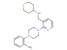 ({2-[4-(2-methylphenyl)-1-piperazinyl]-3-pyridinyl}methyl)tetrahydro-2H-thiopyran-4-ylamine