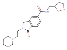 1-oxo-2-(2-piperidin-1-ylethyl)-N-(tetrahydrofuran-3-ylmethyl)isoindoline-5-carboxamide