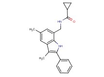 N-[(3,5-dimethyl-2-phenyl-1H-indol-7-yl)methyl]cyclopropanecarboxamide