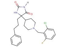 5-[1-(2-chloro-6-fluorobenzyl)-4-piperidinyl]-5-(3-phenylpropyl)-2,4-imidazolidinedione