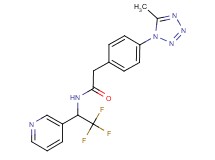 2-[4-(5-methyl-1H-tetrazol-1-yl)phenyl]-N-(2,2,2-trifluoro-1-pyridin-3-ylethyl)acetamide