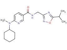 6-[cyclohexyl(methyl)amino]-N-[(5-isopropyl-1,2,4-oxadiazol-3-yl)methyl]nicotinamide