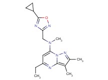 N-[(5-cyclopropyl-1,2,4-oxadiazol-3-yl)methyl]-5-ethyl-N,2,3-trimethylpyrazolo[1,5-a]pyrimidin-7-amine