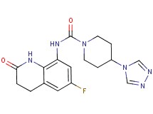 N-(6-fluoro-2-oxo-1,2,3,4-tetrahydroquinolin-8-yl)-4-(4H-1,2,4-triazol-4-yl)piperidine-1-carboxamide