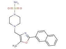 4-{[5-methyl-2-(2-naphthyl)-1,3-oxazol-4-yl]methyl}piperazine-1-sulfonamide
