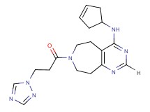 N-cyclopent-3-en-1-yl-7-[3-(1H-1,2,4-triazol-1-yl)propanoyl]-6,7,8,9-tetrahydro-5H-pyrimido[4,5-d]azepin-4-amine