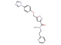 N-methyl-N-[2-(2-pyridinyl)ethyl]-5-{[4-(1H-1,2,4-triazol-1-yl)phenoxy]methyl}-3-isoxazolecarboxamide