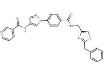 N-{1-[4-({[(2-benzyl-1,3-thiazol-4-yl)methyl]amino}carbonyl)phenyl]-1H-pyrazol-4-yl}nicotinamide