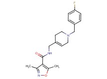 N-{[1-(4-fluorobenzyl)-1,2,3,6-tetrahydropyridin-4-yl]methyl}-3,5-dimethylisoxazole-4-carboxamide