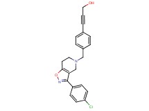 3-(4-{[3-(4-chlorophenyl)-6,7-dihydroisoxazolo[4,5-c]pyridin-5(4H)-yl]methyl}phenyl)prop-2-yn-1-ol