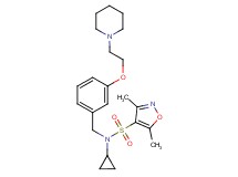 N-cyclopropyl-3,5-dimethyl-N-{3-[2-(1-piperidinyl)ethoxy]benzyl}-4-isoxazolesulfonamide