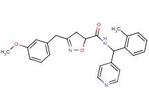 3-(3-methoxybenzyl)-N-[(2-methylphenyl)(4-pyridinyl)methyl]-4,5-dihydro-5-isoxazolecarboxamide