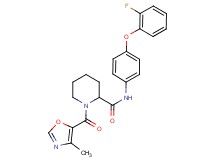 N-[4-(2-fluorophenoxy)phenyl]-1-[(4-methyl-1,3-oxazol-5-yl)carbonyl]-2-piperidinecarboxamide