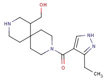 {9-[(3-ethyl-1H-pyrazol-4-yl)carbonyl]-3,9-diazaspiro[5.5]undec-1-yl}methanol hydrochloride