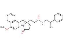 3-{2-[(4-methoxy-1-naphthyl)methyl]-5-oxo-2-pyrrolidinyl}-N-(2-phenylpropyl)propanamide
