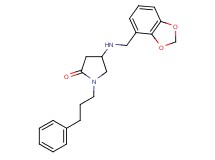 4-[(1,3-benzodioxol-4-ylmethyl)amino]-1-(3-phenylpropyl)-2-pyrrolidinone