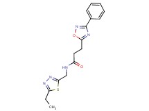 N-[(5-ethyl-1,3,4-thiadiazol-2-yl)methyl]-3-(3-phenyl-1,2,4-oxadiazol-5-yl)propanamide
