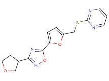 2-[({5-[3-(tetrahydrofuran-3-yl)-1,2,4-oxadiazol-5-yl]-2-furyl}methyl)thio]pyrimidine