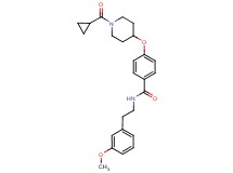 4-{[1-(cyclopropylcarbonyl)-4-piperidinyl]oxy}-N-[2-(3-methoxyphenyl)ethyl]benzamide