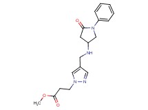 methyl 3-(4-{[(5-oxo-1-phenyl-3-pyrrolidinyl)amino]methyl}-1H-pyrazol-1-yl)propanoate