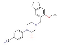 4-{4-[(6-methoxy-2,3-dihydro-1H-inden-5-yl)methyl]-2-oxo-1-piperazinyl}benzonitrile