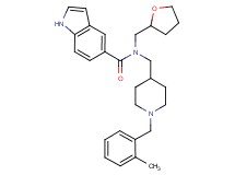 N-{[1-(2-methylbenzyl)-4-piperidinyl]methyl}-N-(tetrahydro-2-furanylmethyl)-1H-indole-5-carboxamide