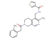 N-({3-methyl-7-[(2-methylphenyl)acetyl]-5,6,7,8-tetrahydro-2,7-naphthyridin-4-yl}methyl)-3-thiophenecarboxamide