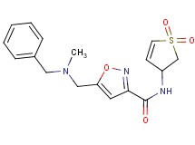 5-{[benzyl(methyl)amino]methyl}-N-(1,1-dioxido-2,3-dihydro-3-thienyl)isoxazole-3-carboxamide