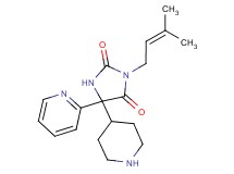 3-(3-methylbut-2-en-1-yl)-5-piperidin-4-yl-5-pyridin-2-ylimidazolidine-2,4-dione
