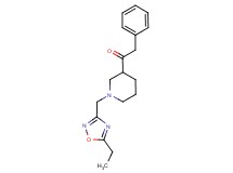 1-{1-[(5-ethyl-1,2,4-oxadiazol-3-yl)methyl]-3-piperidinyl}-2-phenylethanone