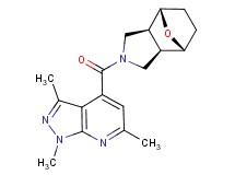 (1R*,2R*,6S*,7S*)-4-[(1,3,6-trimethyl-1H-pyrazolo[3,4-b]pyridin-4-yl)carbonyl]-10-oxa-4-azatricyclo[5.2.1.0~2,6~]decane