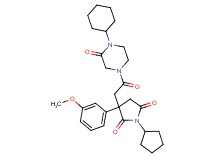 3-[2-(4-cyclohexyl-3-oxo-1-piperazinyl)-2-oxoethyl]-1-cyclopentyl-3-(3-methoxyphenyl)-2,5-pyrrolidinedione