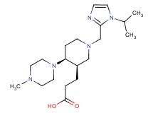 3-[(3R*,4S*)-1-[(1-isopropyl-1H-imidazol-2-yl)methyl]-4-(4-methylpiperazin-1-yl)piperidin-3-yl]propanoic acid