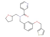 N-(tetrahydro-2-furanylmethyl)-N-[3-(3-thienylmethoxy)benzyl]nicotinamide