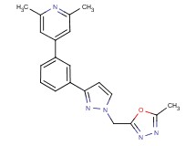2,6-dimethyl-4-(3-{1-[(5-methyl-1,3,4-oxadiazol-2-yl)methyl]-1H-pyrazol-3-yl}phenyl)pyridine