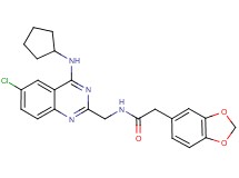 2-(1,3-benzodioxol-5-yl)-N-{[6-chloro-4-(cyclopentylamino)-2-quinazolinyl]methyl}acetamide