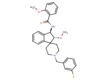 N-[(2R*,3R*)-1'-(3-fluorobenzyl)-2-methoxy-2,3-dihydrospiro[indene-1,4'-piperidin]-3-yl]-2-methoxybenzamide