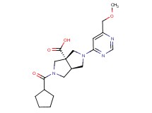 (3aS*,6aS*)-2-(cyclopentylcarbonyl)-5-[6-(methoxymethyl)pyrimidin-4-yl]hexahydropyrrolo[3,4-c]pyrrole-3a(1H)-carboxylic acid