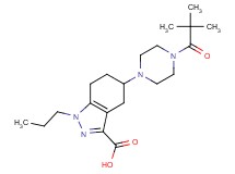 5-[4-(2,2-dimethylpropanoyl)piperazin-1-yl]-1-propyl-4,5,6,7-tetrahydro-1H-indazole-3-carboxylic acid