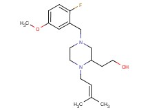 2-[4-(2-fluoro-5-methoxybenzyl)-1-(3-methyl-2-buten-1-yl)-2-piperazinyl]ethanol