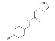 N-[(1-methylpiperidin-4-yl)methyl]-2-(1H-pyrazol-1-yl)acetamide