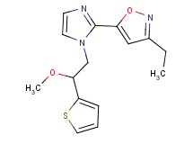 3-ethyl-5-{1-[2-methoxy-2-(2-thienyl)ethyl]-1H-imidazol-2-yl}isoxazole
