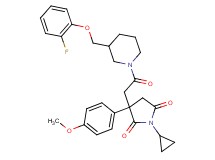 1-cyclopropyl-3-(2-{3-[(2-fluorophenoxy)methyl]-1-piperidinyl}-2-oxoethyl)-3-(4-methoxyphenyl)-2,5-pyrrolidinedione