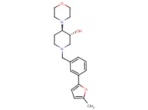 (3R*,4R*)-1-[3-(5-methyl-2-furyl)benzyl]-4-(4-morpholinyl)-3-piperidinol