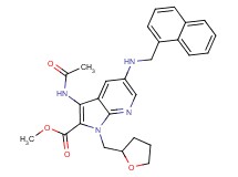 methyl 3-(acetylamino)-5-[(1-naphthylmethyl)amino]-1-(tetrahydro-2-furanylmethyl)-1H-pyrrolo[2,3-b]pyridine-2-carboxylate