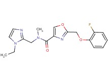 N-[(1-ethyl-1H-imidazol-2-yl)methyl]-2-[(2-fluorophenoxy)methyl]-N-methyl-1,3-oxazole-4-carboxamide